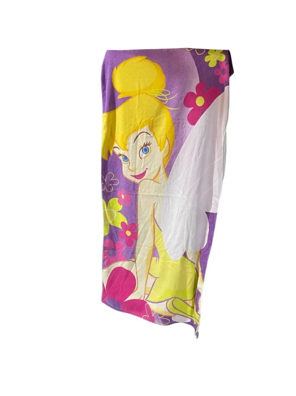 VTG Disney store Tinker Bell 100% cotton beach towel 30 x 60